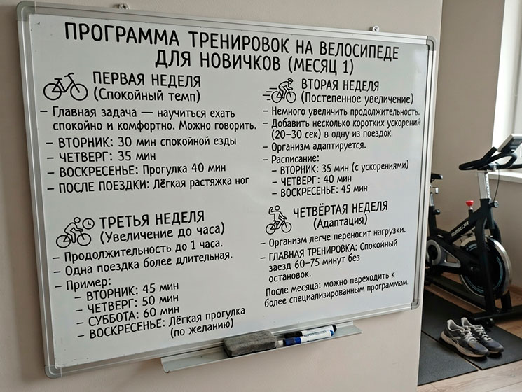 Gotovaya programma trenirovok dlya novichkov (4 nedeli)