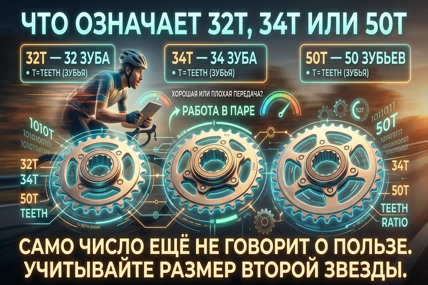 что означает 32t, 34t или 50t