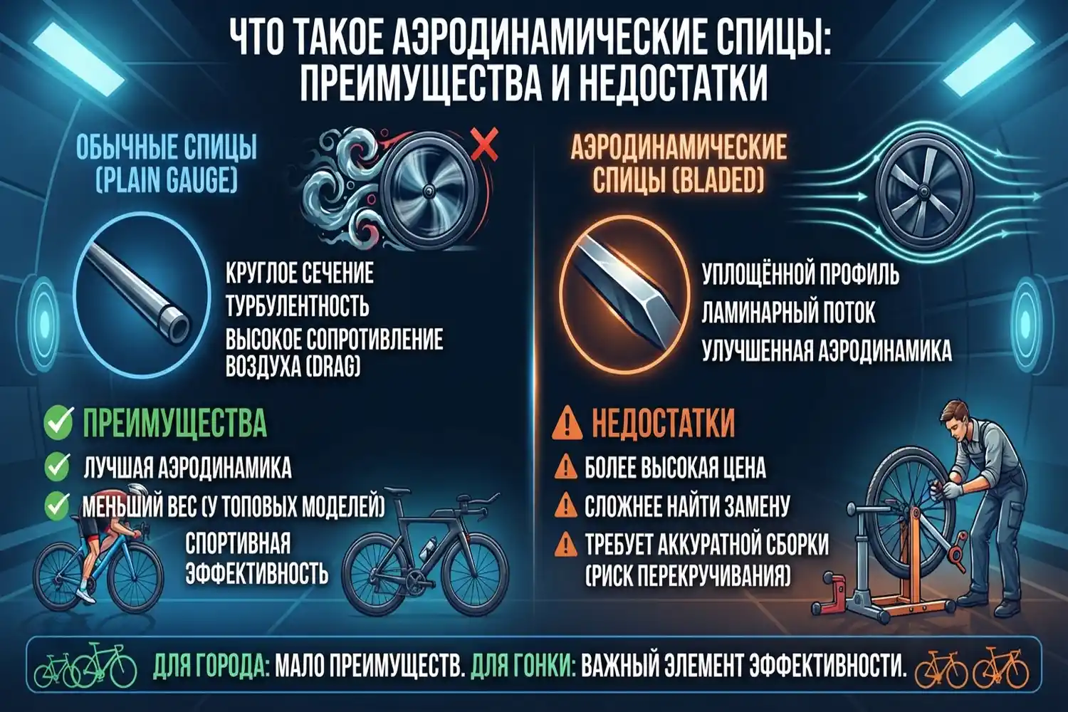 что такое аэродинамические спицы