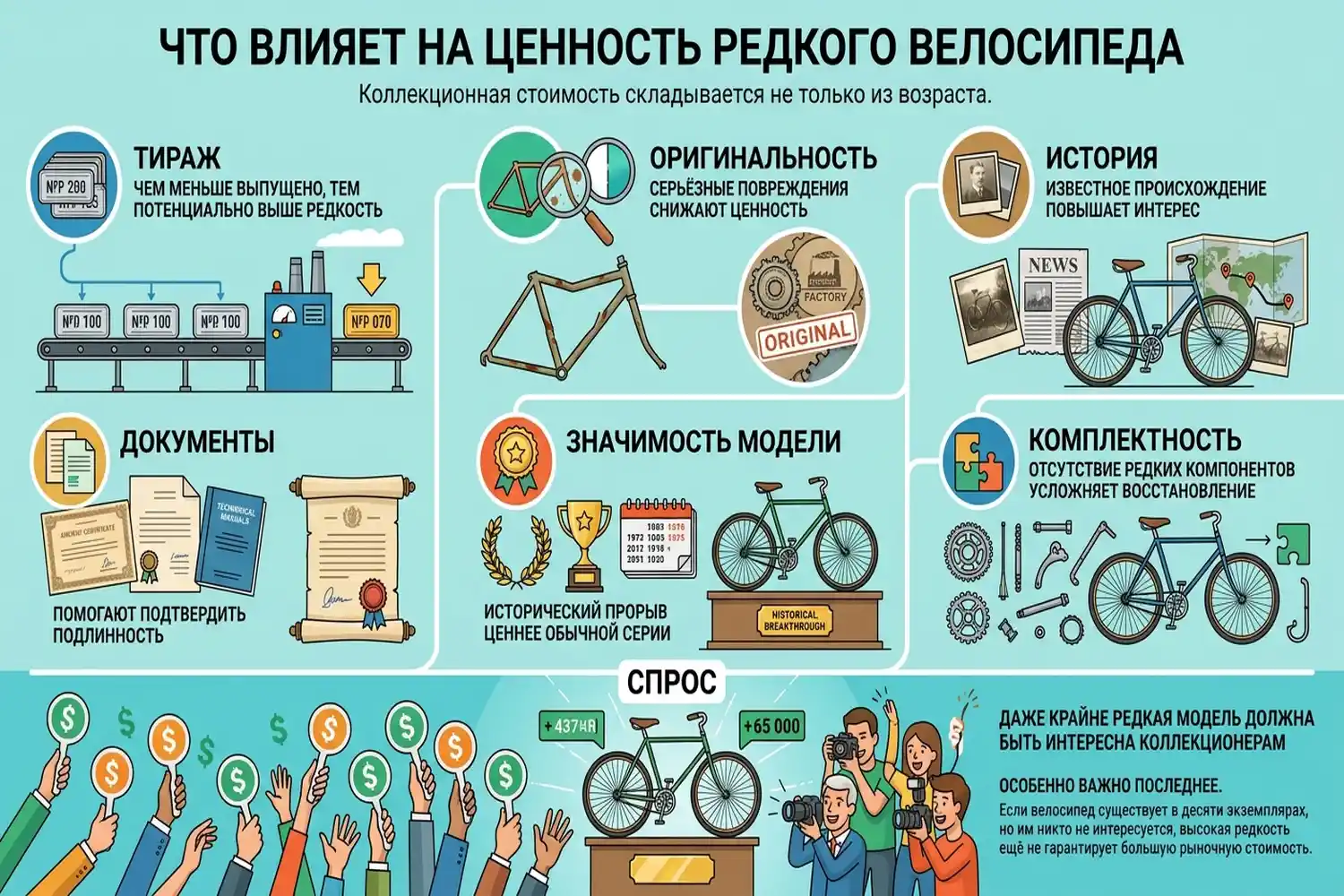что влияет на ценность редкого велосипеда
