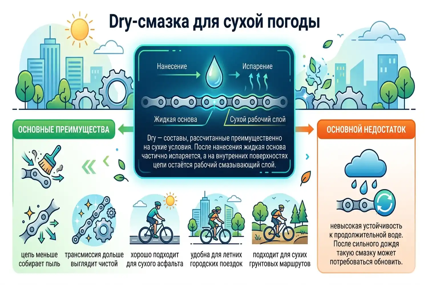 dry-смазка для сухой погоды