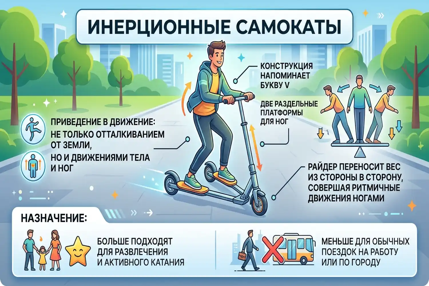 инерционные самокаты