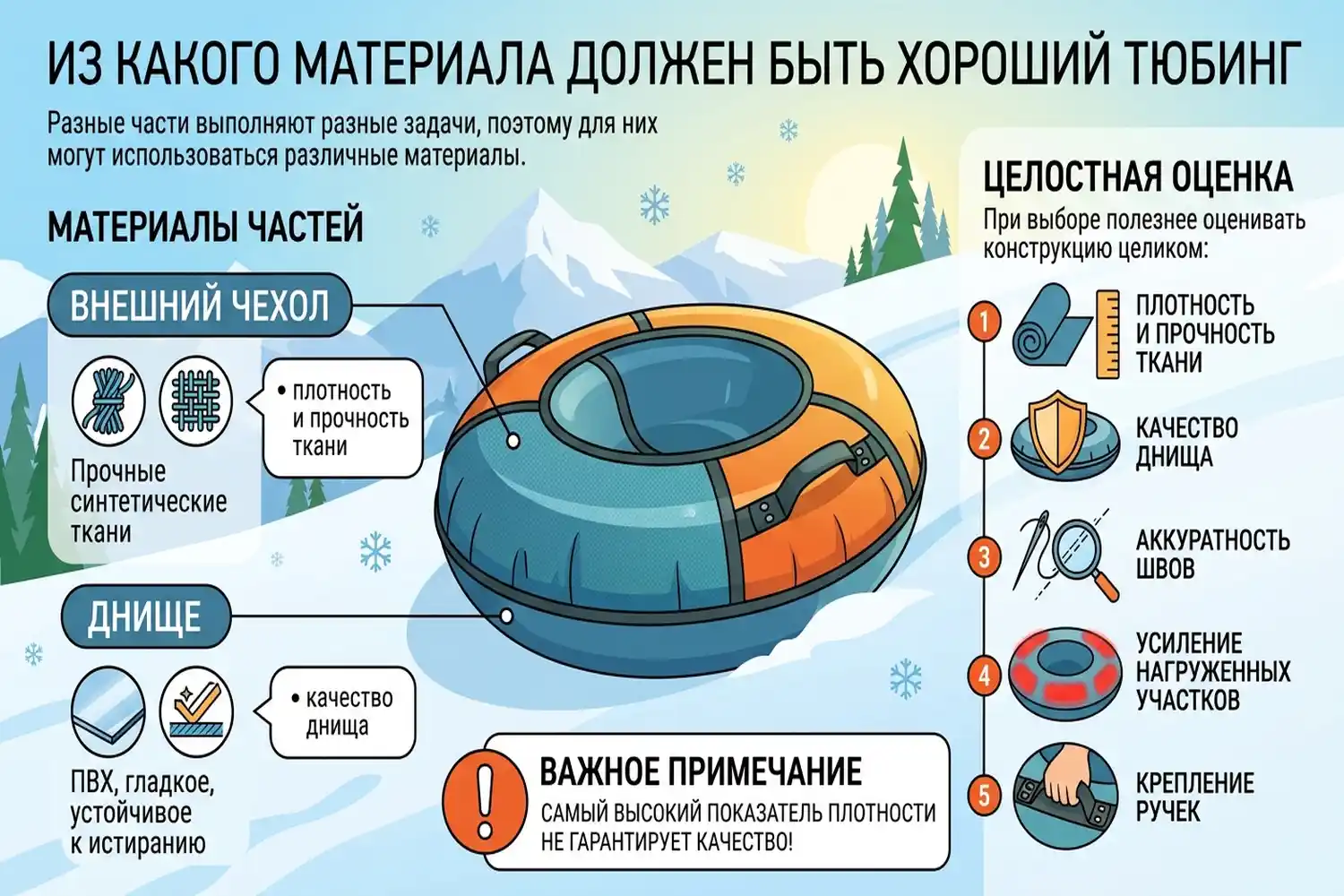 из какого материала должен быть хороший тюбинг