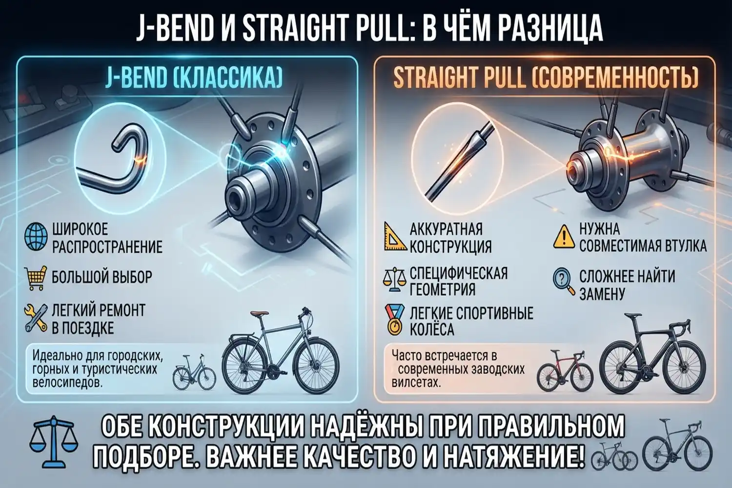 j-bend и straight pull: в чём разница