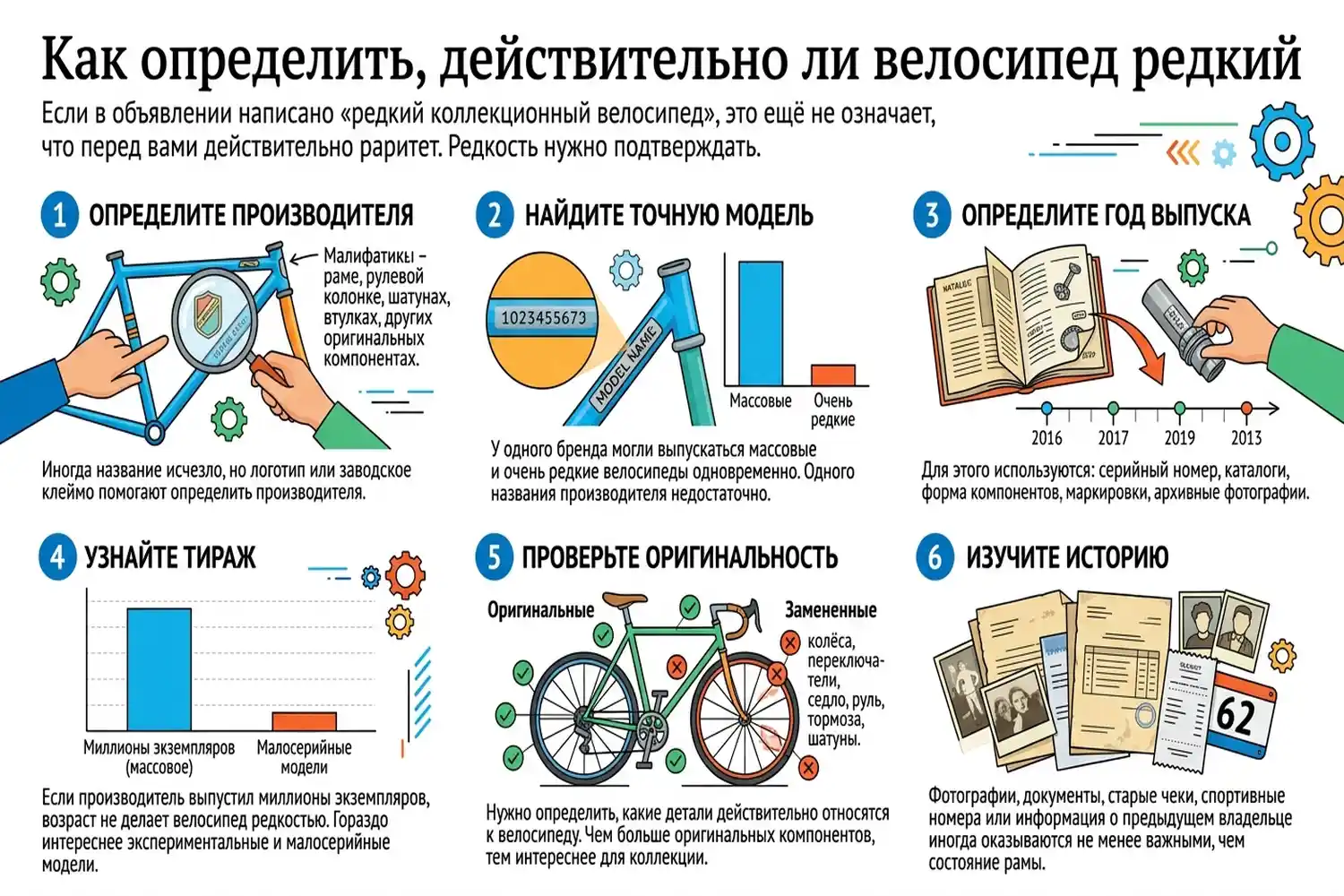 как определить, действительно ли велосипед редкий