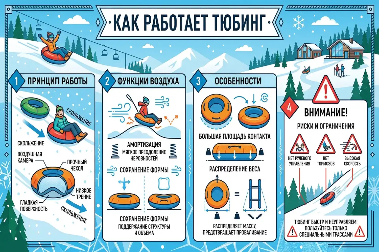как работает тюбинг