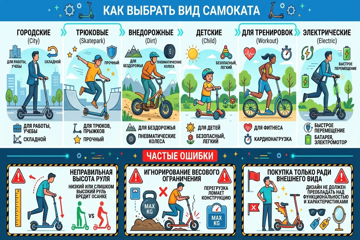 как выбрать вид самоката