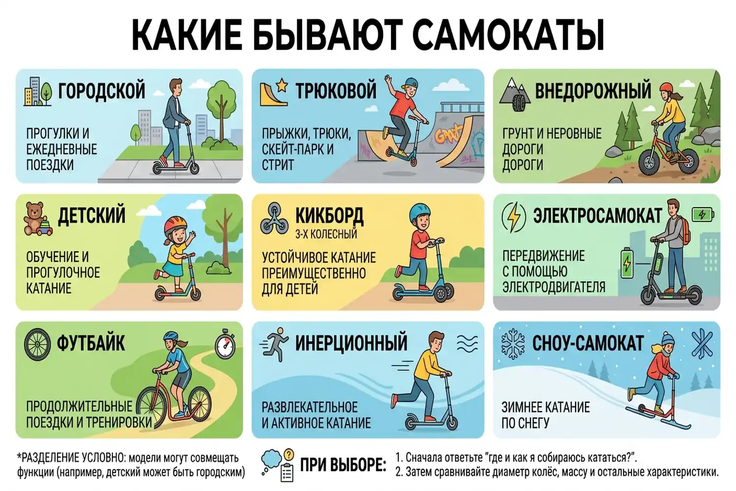 какие бывают самокаты