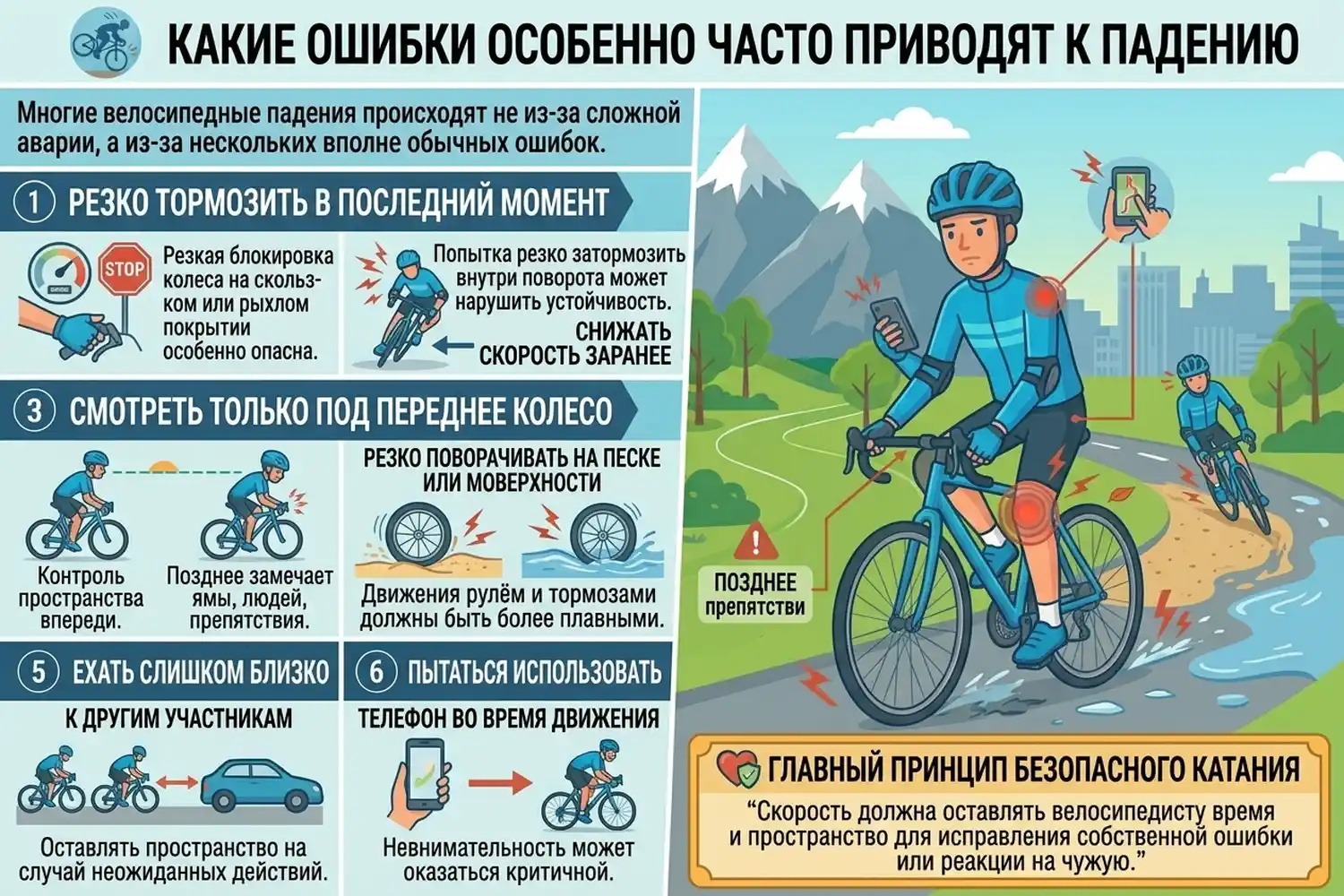 какие ошибки особенно часто приводят к падению