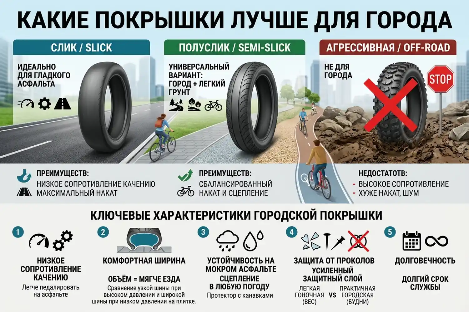 какие покрышки лучше для города