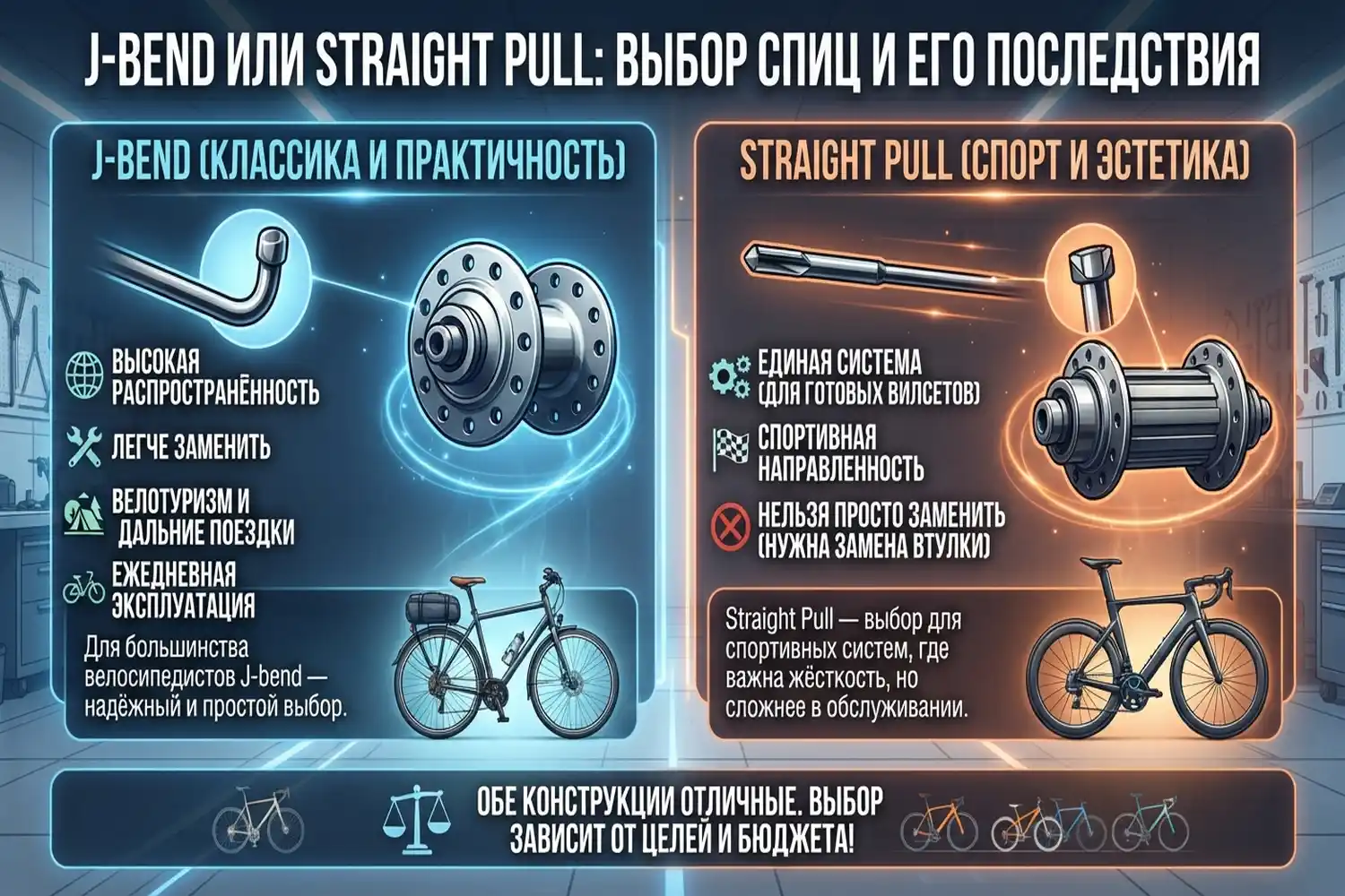 какие спицы лучше: j-bend или straight pull