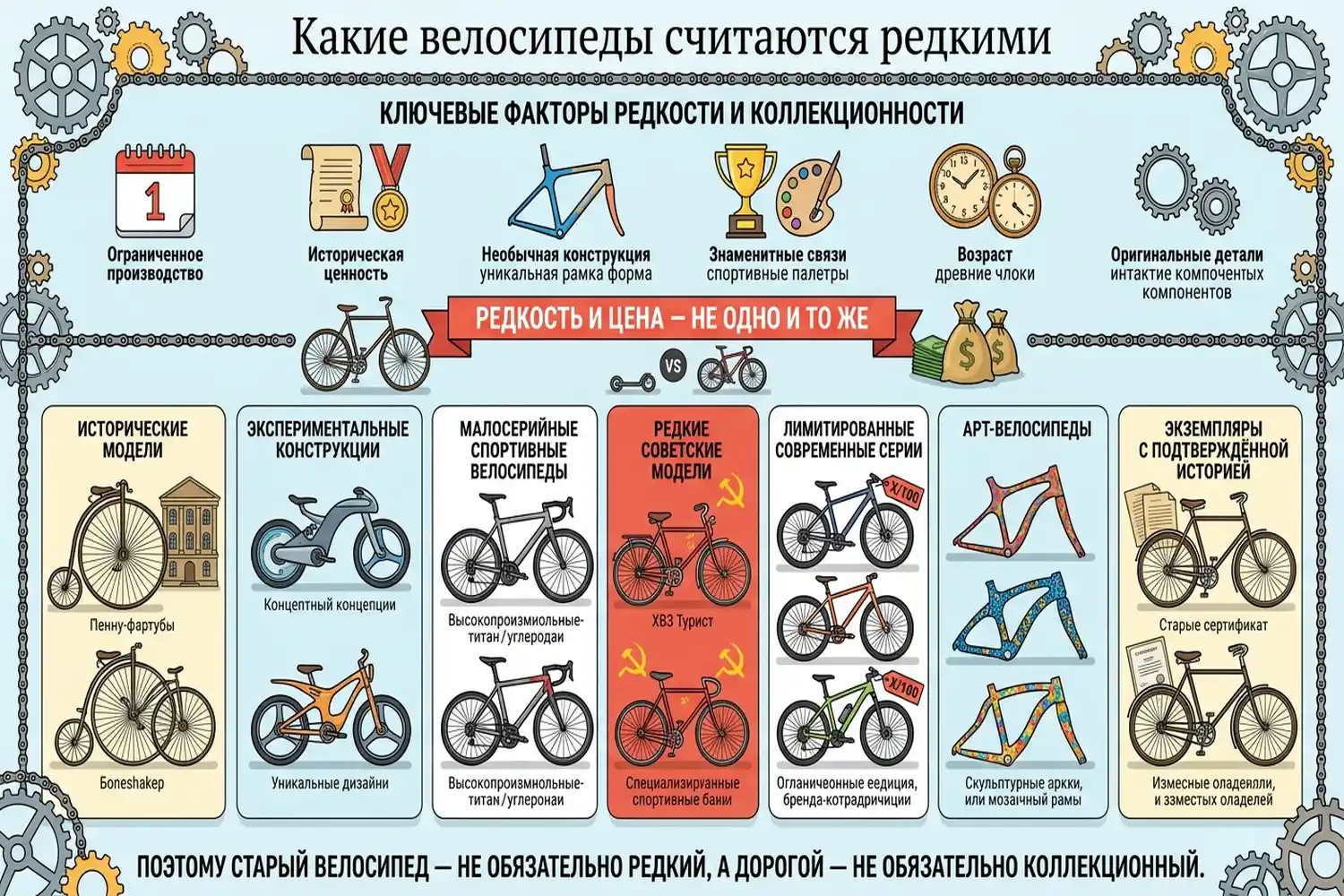 какие велосипеды считаются редкими