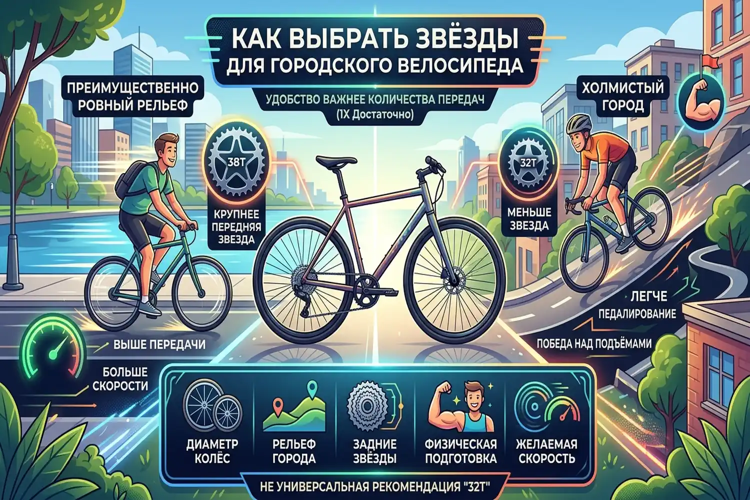 какие звёзды подходят для городского велосипеда