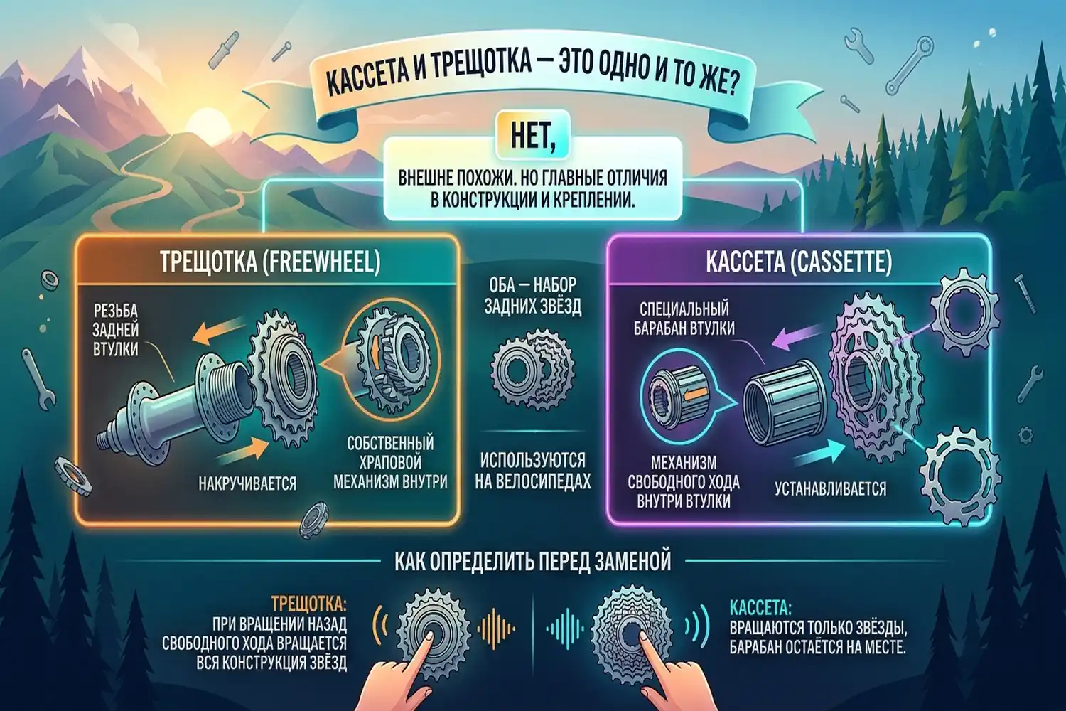 кассета и трещотка это одно и то же