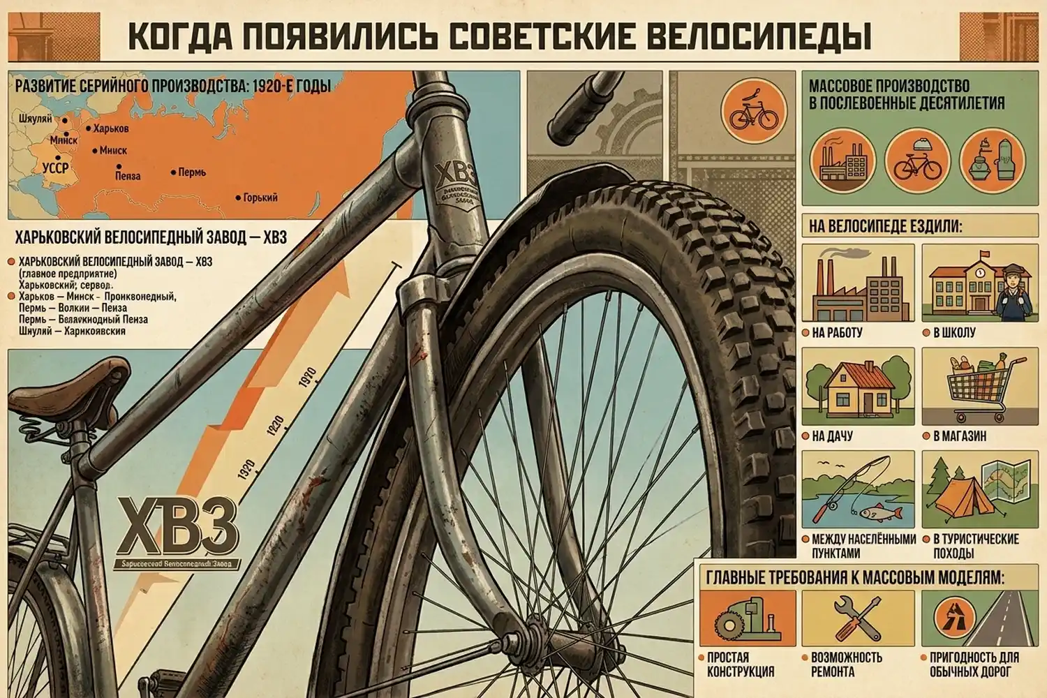 когда появились советские велосипеды