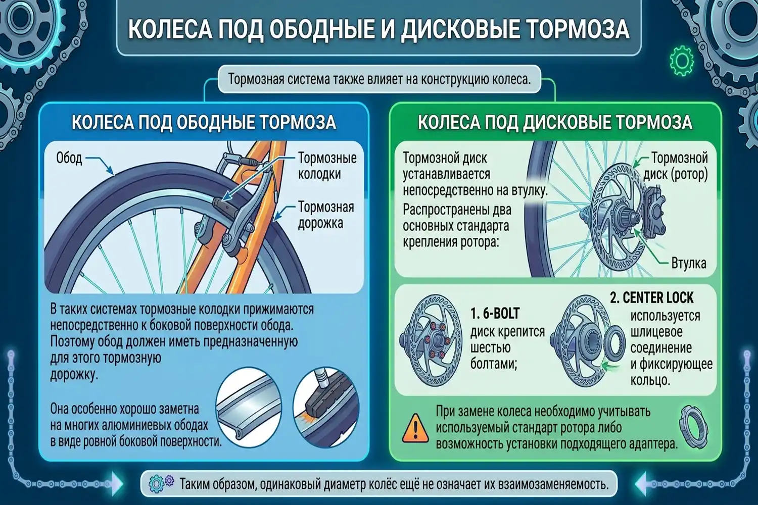 колеса под ободные и дисковые тормоза
