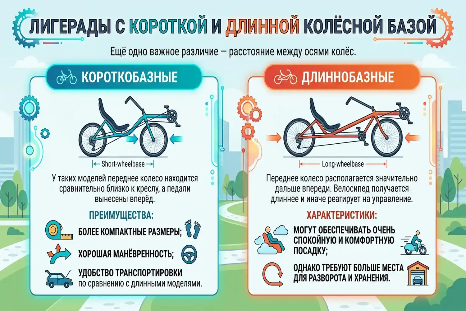 лигерады с короткой и длинной колёсной базой