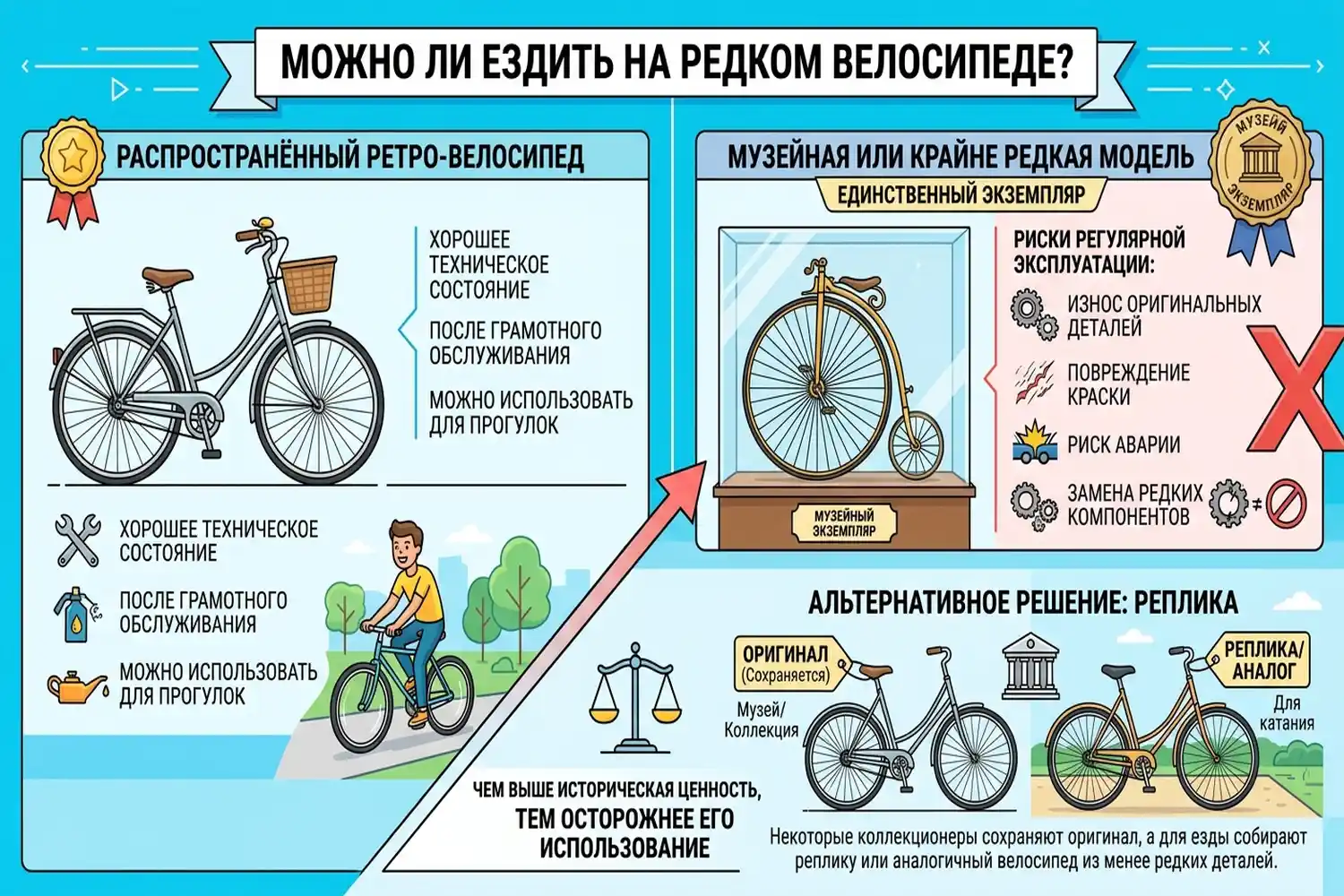 Можно ли ездить на редком велосипеде