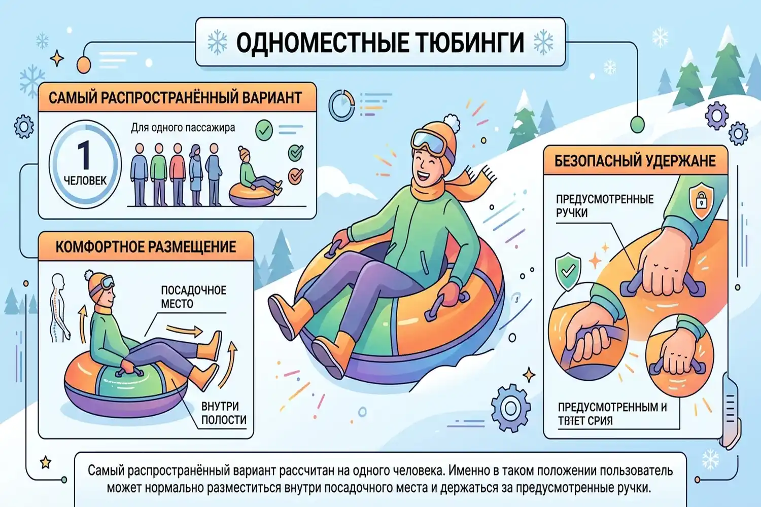 одноместные тюбинги