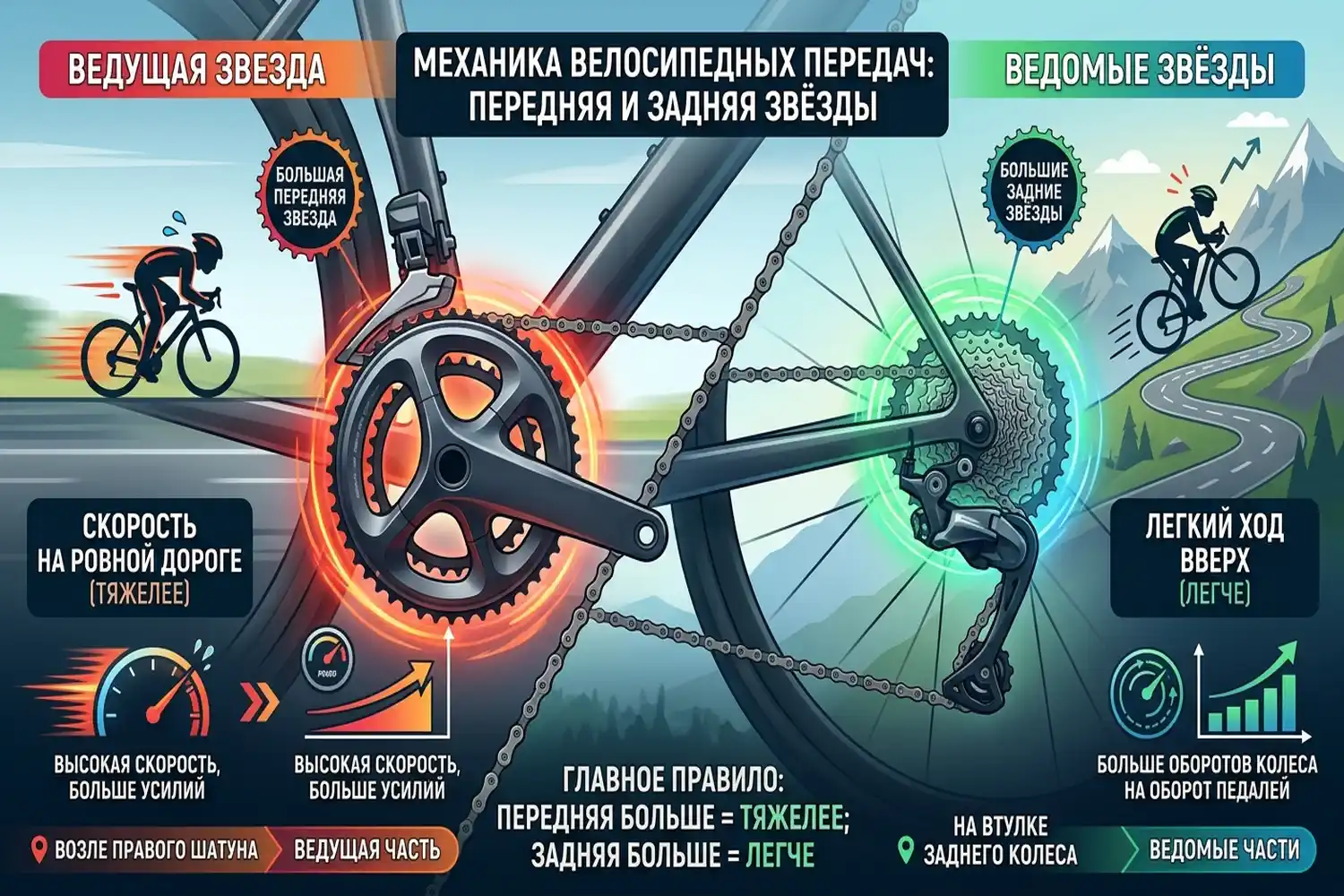 передняя и задняя звезда: в чём разница