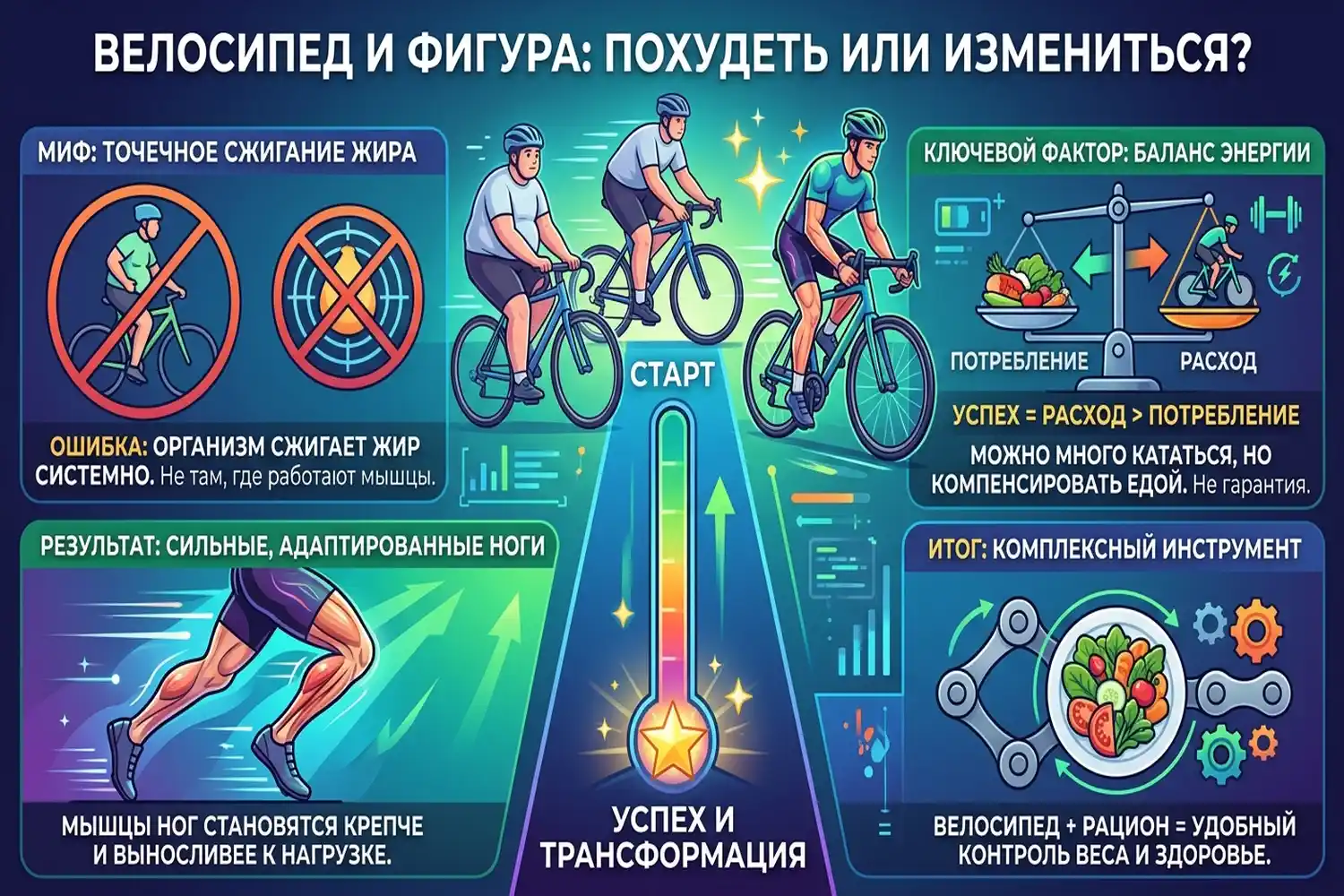 помогает ли велосипед похудеть и изменить фигуру