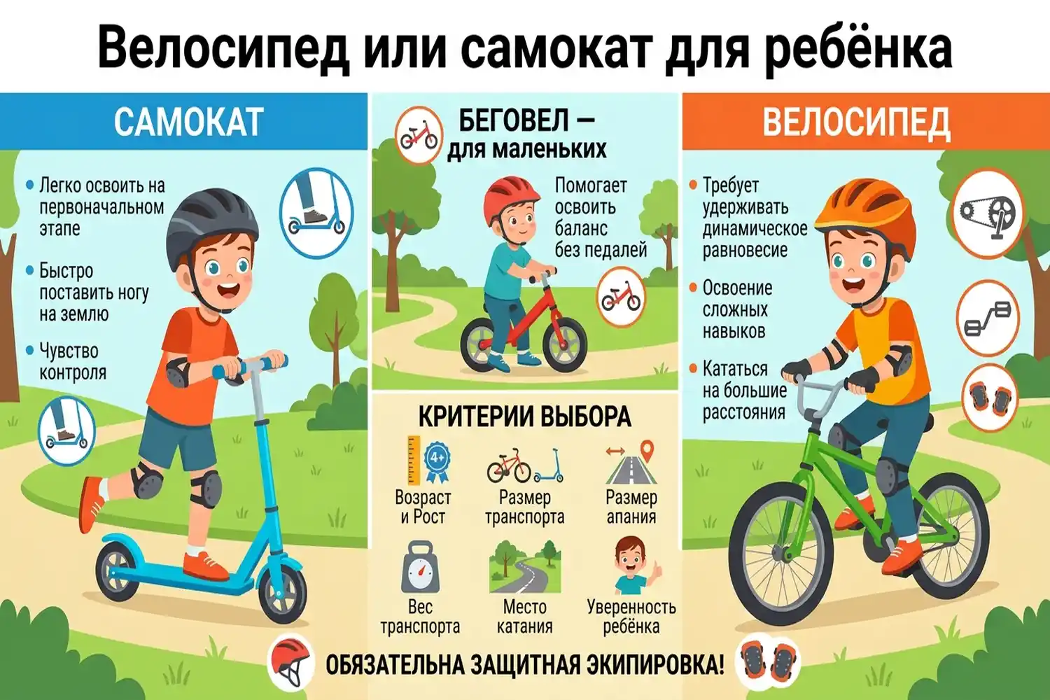 велосипед или самокат для ребёнка