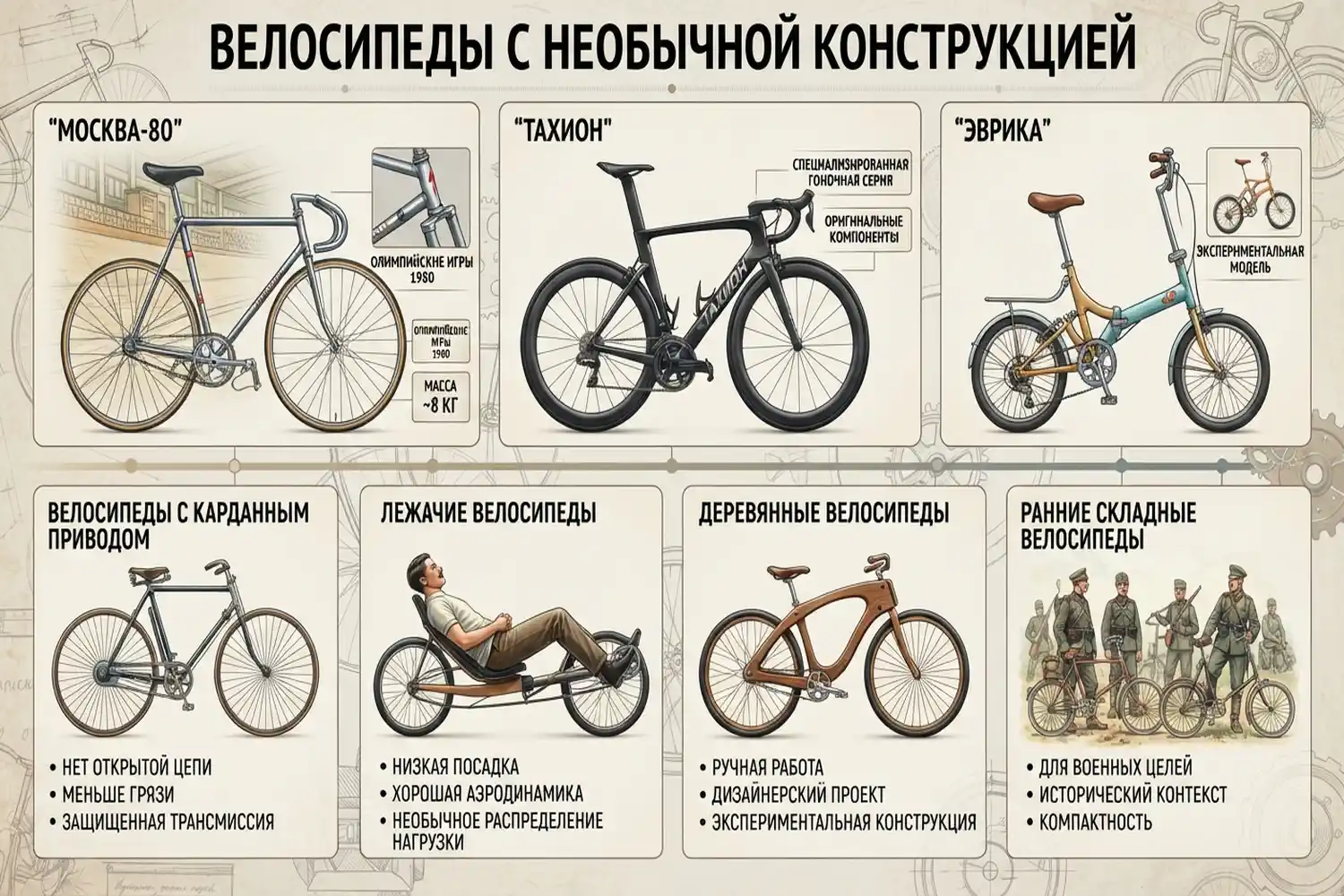 велосипеды с необычной конструкцией