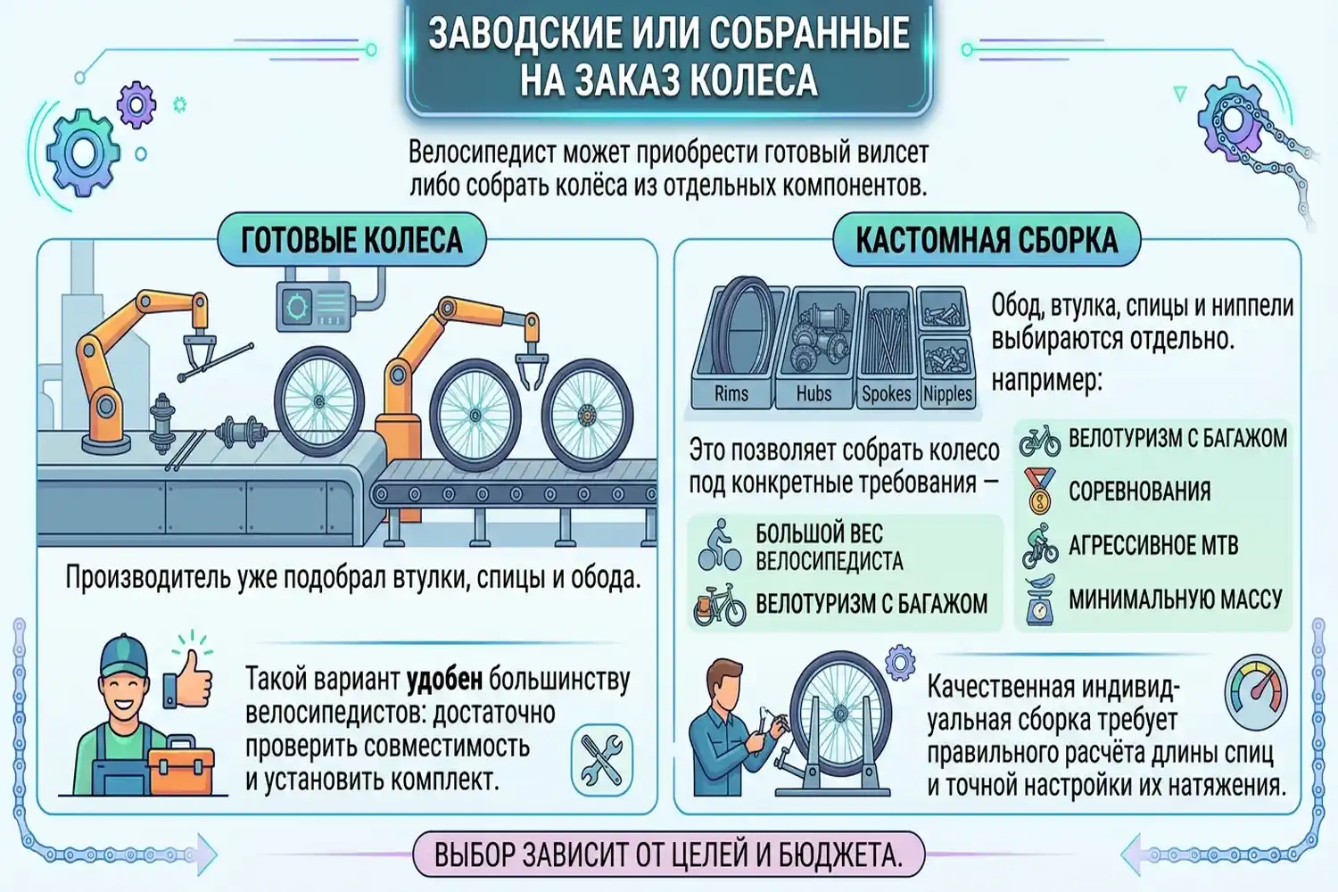 заводские или собранные на заказ колеса